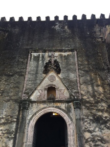 Entrance to the Cathedral. Built in the 16th Century. Notice the skull and crossbones.