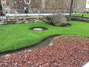 Archeological site outside the Cortez Palace. Steps are from a pyramid the palace was built on top of. 