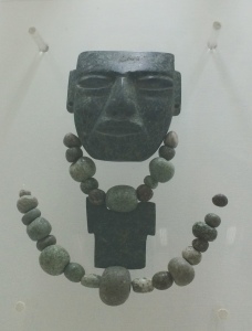 A mask in the style of those from Tehotihuacan found in Xochicalco