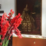 La reina de Espana - inside the lobby of la Hacienda Vista Hermosa.